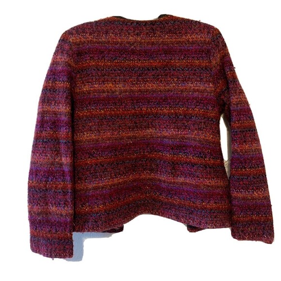 Kathie Lee Vintage Size Medium 8/10 Multicolor Stripe Mohair Blend Blazer Jacket - Picture 3 of 5